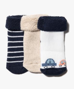Chaussettes bébé en maille bouclette (lot de 3) vue1 - GEMO 4G BEBE - GEMO