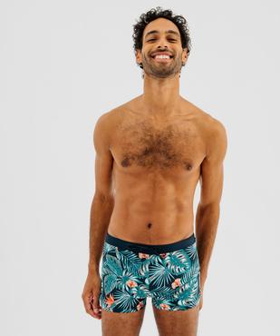 Maillot de bain boxer imprimé tropical homme  vue1 - GEMO (PLAGE) - GEMO