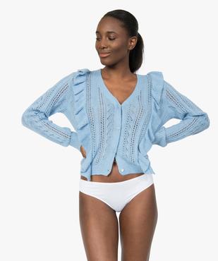 Tanga femme en microfibre et dentelle (lot de 2) vue5 - GEMO(HOMWR FEM) - GEMO