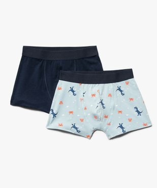 Boxers garçon uni et imprimé (lot de 2) vue1 - GEMO 4G GARCON - GEMO