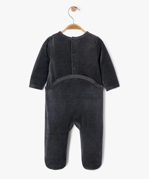 Pyjama en velours avec message sur le buste bébé vue4 - GEMO(BB COUCHE) - GEMO