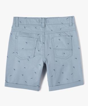 Bermuda en coton twill imprimé à revers garçon vue3 - GEMO 4G GARCON - GEMO