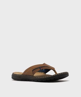 Claquettes à entredoigt en cuir homme - G'Flex vue2 - G'FLEX - GEMO