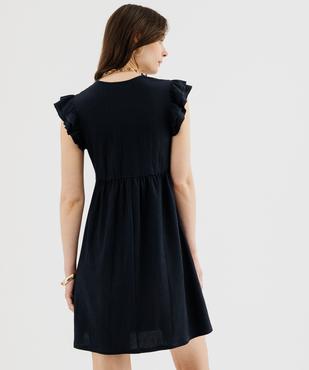 Robe à manches volantées avec taille empire femme vue3 - GEMO(FEMME PAP) - GEMO