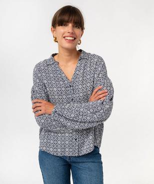 Chemise fluide à motifs femme vue1 - GEMO(FEMME PAP) - GEMO