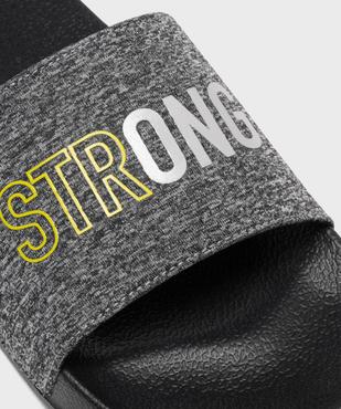 Mules ouvertes avec inscription sur la bride homme vue6 - GEMO (PLAGE) - GEMO