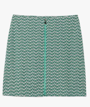 Jupe femme à motifs graphiques et fermeture zippée devant vue4 - GEMO(FEMME PAP) - GEMO