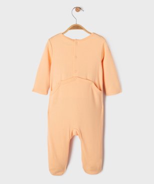 Pyjama dors-bien bébé en coton avec motif poitrine vue3 - GEMO 4G BEBE - GEMO