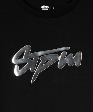 Tee-shirt manches courtes avec motif métallisé garçon vue2 - GEMO 4G GARCON - GEMO