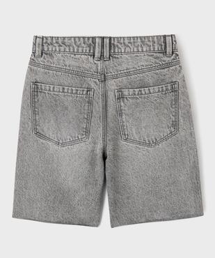 Bermuda en jean taille haute finition sans coutures fille vue3 - GEMO 4G FILLE - GEMO