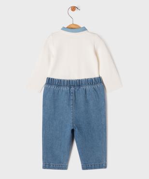 Ensemble 2 pièces jean et body bébé garçon - LuluCastagnette vue4 - LULU CASTAGNETT - GEMO