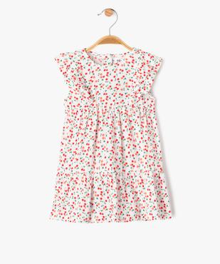 Robe à manches courtes avec volants bébé fille vue1 - GEMO 4G BEBE - GEMO