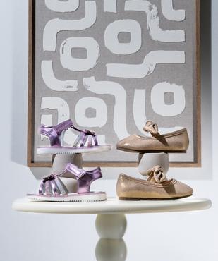 Ballerines pailletées avec élastique de maintien sous nœud bébé fille vue6 - LOVELY WINGS - GEMO