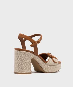 Sandales à talon large et semelle plateforme femme vue4 - FOLLOW ME - GEMO