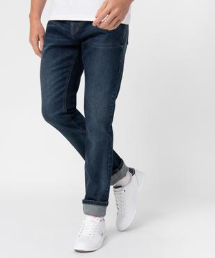 Jean homme coupe straight denim délavé vue1 - GEMO (HOMME) - GEMO