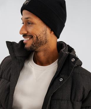 Doudoune matelassée déperlante avec capuche et col en lainage homme vue2 - GEMO 4G HOMME - GEMO