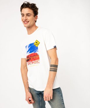 Tee-shirt à manches courtes avec motif paysage homme - Roadsign vue1 - ROADSIGN D - GEMO