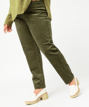 Pantalon en velours côtelé femme grande taille vue1 - GEMO (G TAILLE) - GEMO