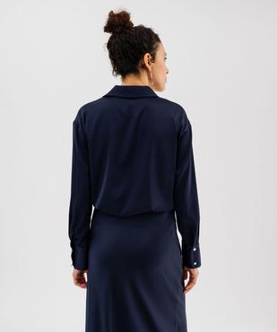 Chemise en satin femme vue3 - GEMO(FEMME PAP) - GEMO