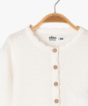 Brassière courte en maille fantaisie bébé fille vue2 - GEMO 4G BEBE - GEMO