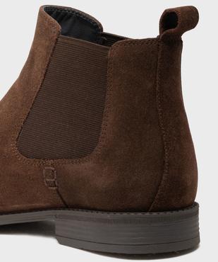 Chelsea boots dessus cuir velours homme - Tanéo vue6 - TANEO GEMO FOR GOOD - GEMO