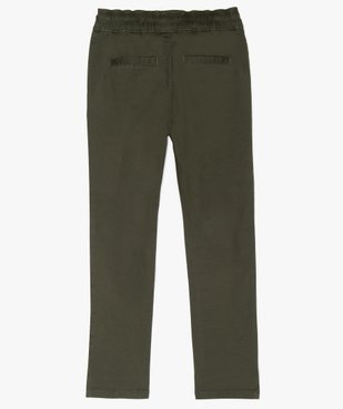 Pantalon garçon en toile à taille élastiquée avec coton bio vue2 - GEMO 4G GARCON - GEMO