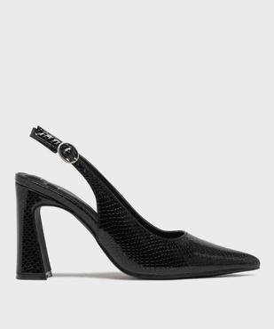 Escarpins sling-back à bout pointu et talon haut femme - Follow Me vue1 - FOLLOW ME - GEMO