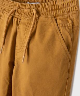 Pantalon en coton coupe jogger garçon vue3 - GEMO (ENFANT) - GEMO