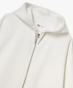 Sweat zippé à capuche fille vue2 - GEMO 4G FILLE - GEMO