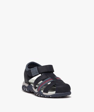 Sandales garçon à brides style denim et à scratch vue3 - BUGGY - GEMO
