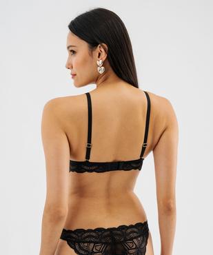Soutien-gorge triangle push-up en dentelle vue3 - GEMO(HOMWR FEM) - GEMO