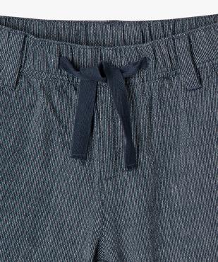 Bermuda chino en toile rayée à revers garçon vue2 - GEMO (ENFANT) - GEMO