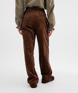Pantalon straight en velours femme vue3 - GEMO(FEMME PAP) - GEMO