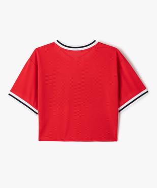 Tee-shirt à manches courtes en maille ajourée fille - Camps United vue4 - CAMPS - GEMO