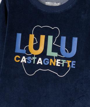 Pyjama en velours chaud imprimé garçon - LuluCastagnette vue2 - LULUCASTAGNETTE - GEMO