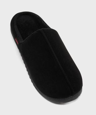 Chaussons mules unis avec doublure chaude homme - Isotoner vue5 - ISOTONER - GEMO