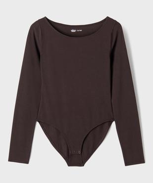 Body encolure bateau uni fille vue1 - GEMO 4G FILLE - GEMO