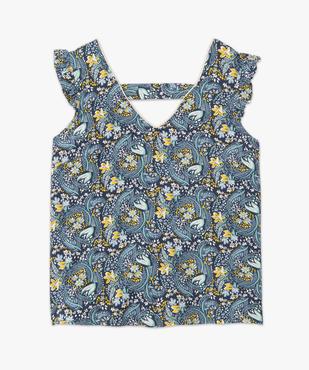 Blouse imprimée avec volants sur les épaules femme vue4 - GEMO 4G FEMME - GEMO