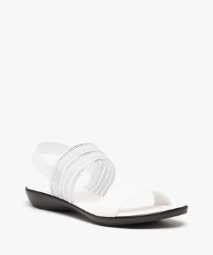Sandales femme à brides élastiques ornées de strass vue2 - GEMO (CASUAL) - GEMO