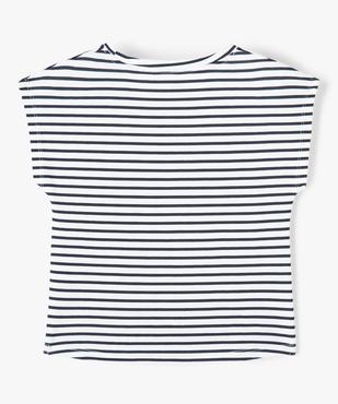 Tee-shirt fille à motifs noué dans le bas vue3 - GEMO (ENFANT) - GEMO