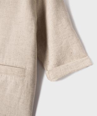 Chemise chic en coton et lin bébé garçon vue2 - GEMO(BEBE DEBT) - GEMO