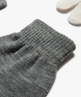 Gants fille en maille extensible (lot de 2) vue2 - GEMO (JUNIOR) - GEMO