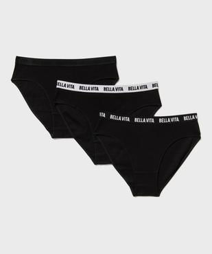 Culottes en maille côtelée avec ceinture fantaisie fille (lot de 3) vue1 - GEMO 4G FILLE - GEMO