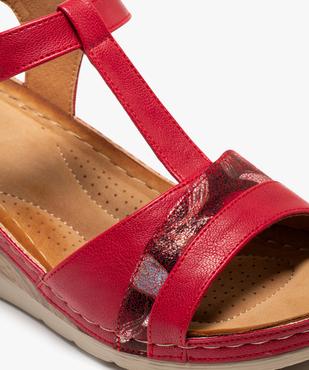 Sandales confort à talon compensé fermeture scratch femme vue6 - G'FLEX - GEMO