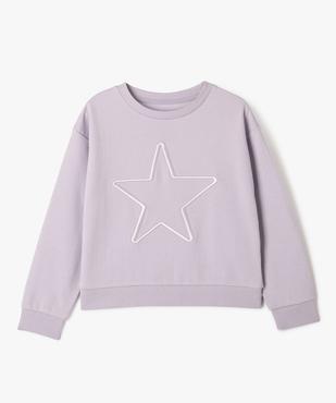 Sweat ample avec inscription brodée en relief fille vue1 - GEMO 4G FILLE - GEMO