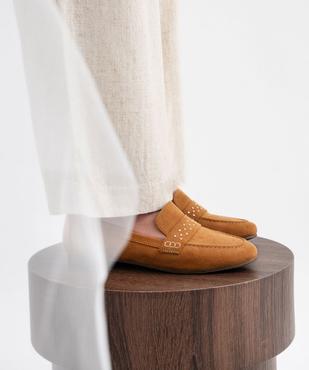 Mocassins légers en suédine femme vue1 - VALENTINA BALDANO GEMO FORGOOD - GEMO