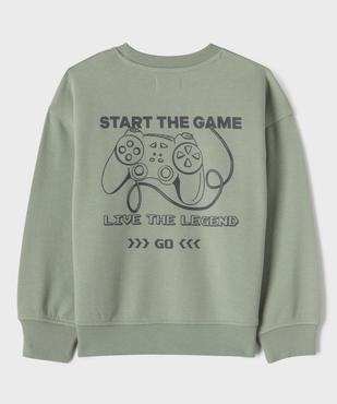 Sweat molletonné à message devant et dos garçon vue3 - GEMO 4G GARCON - GEMO
