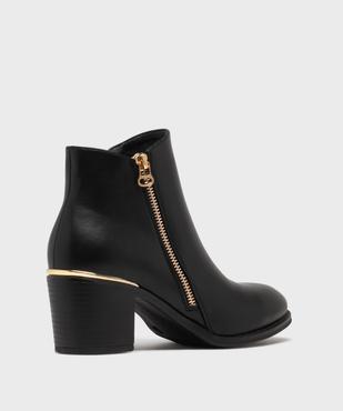 Boots à talon avec zip décoratif femme - Valentina Baldano vue4 - GEMO(URBAIN) - GEMO