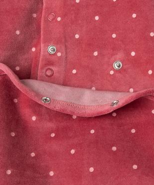 Pyjama dors-bien bébé fille en velours avec motif biche vue3 - GEMO(BB COUCHE) - GEMO