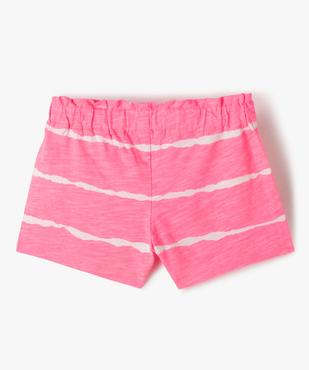 Short bébé fille en maille à taille élastiquée vue3 - GEMO(BEBE DEBT) - GEMO
